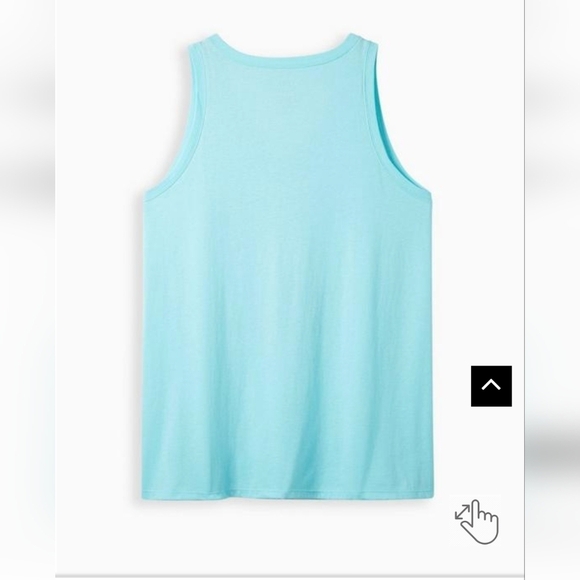 Torrid Pink Floyd V-Neck Tank - Cotton Aqua Blue, plus size 5x - Picture 8 of 11